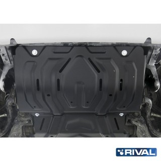 Osłona chłodnicy Rival stal 3 mm — Mitsubishi L200 2015-2023, Pajero Sport od 2016, Fiat Fullback 2016-2020 - ujęcie 2