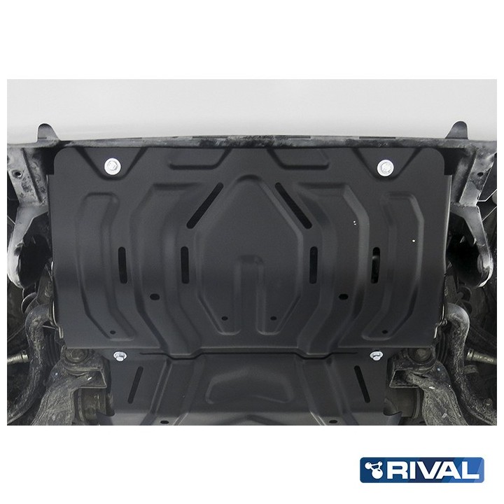 Osłona chłodnicy Rival stal 3 mm — Mitsubishi L200 2015-2023, Pajero Sport od 2016, Fiat Fullback 2016-2020 - ujęcie 2