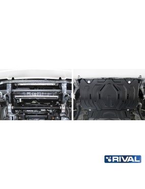 Osłona chłodnicy Rival stal 3 mm — Mitsubishi L200 2015-2023, Pajero Sport od 2016, Fiat Fullback 2016-2020