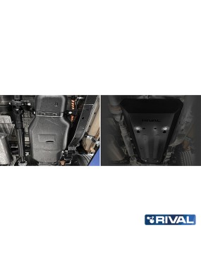 Osłona zbiornika paliwa Rival — stal 3 mm, czarna — Ford Ranger, VW Amarok od 2022