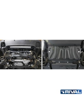 Osłona chłodnicy Rival stal 3 mm — Nissan Navara 2004-2021, Pathfinder 2004-2014, Mercedes-Benz X-Class 2017-2020