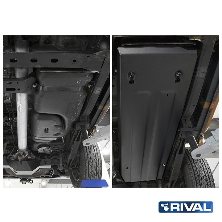 Osłona zbiornika paliwa Rival — stal 3 mm — Nissan Navara 2,3 diesel 2014-2019 (AdBlue) - ujęcie 3