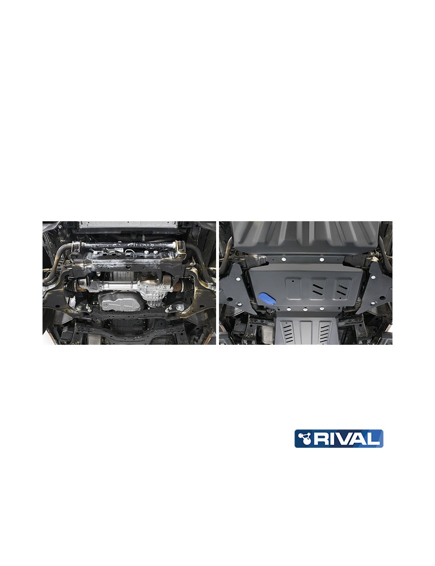 Osłona silnika Rival stal 3 mm — Nissan Navara 2004-2021, Pathfinder 2004-2014, Mercedes-Benz X-Class 2017-2020