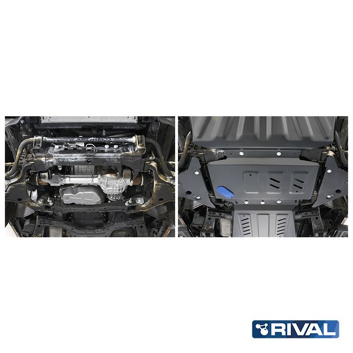 Osłona silnika Rival stal 3 mm — Nissan Navara 2004-2021, Pathfinder 2004-2014, Mercedes-Benz X-Class 2017-2020 - ujęcie 5