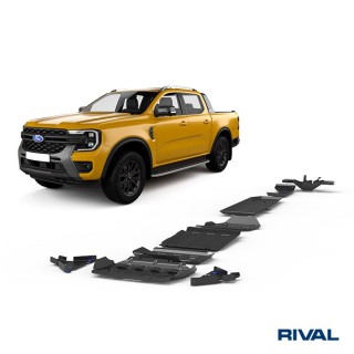 Zestaw osłon Rival — chłodnica, silnik, skrzynia, reduktor, zbiornik, AdBlue, wahacze, dyfer — Ford Ranger 2011-2022