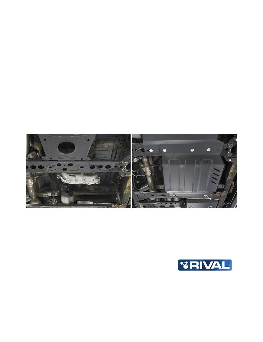 Osłona reduktora Rival stal 3 mm — Nissan Navara 2004-2015, Pathfinder 2004-2014, Mercedes-Benz X-Class 2017-2020