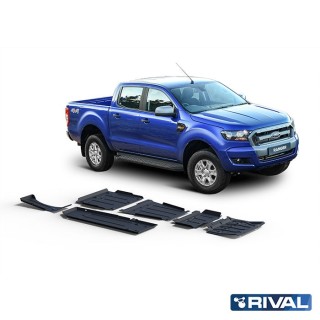 Zestaw osłon stalowych Rival — chłodnica, silnik, skrzynia, reduktor, zbiornik, AdBlue — Ford Ranger 2011-2022