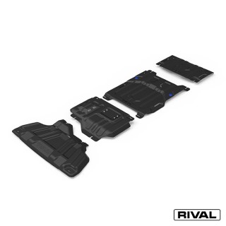 Zestaw osłon Rival 3 mm — chłodnica, silnik, skrzynia, reduktor — Ford Ranger i Everest od 2022, VW Amarok