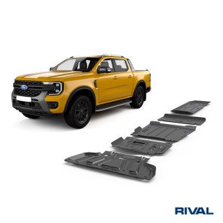 Zestaw osłon stalowych Rival 3 mm — chłodnica, silnik, skrzynia, reduktor, zbiornik — Ford Ranger, VW Amarok od 2022 - ujęcie 2