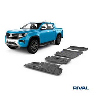 Zestaw osłon Rival 3 mm — chłodnica, silnik, skrzynia, reduktor — Ford Ranger i Everest od 2022, VW Amarok - ujęcie 2