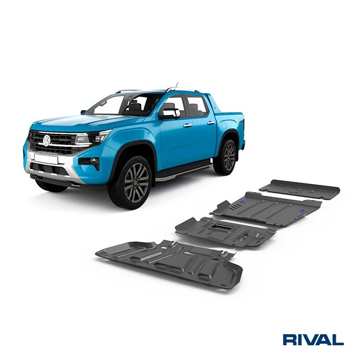 Zestaw osłon Rival 3 mm — chłodnica, silnik, skrzynia, reduktor — Ford Ranger i Everest od 2022, VW Amarok - ujęcie 2