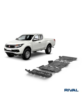 Zestaw osłon Rival stal — chłodnica, silnik, skrzynia, reduktor — Mitsubishi L200 2015-2023, Pajero Sport od 2016