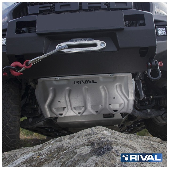 Osłona chłodnicy Rival — aluminium 6 mm — Ford Ranger 2011-2015, 2015-2022 - ujęcie 2