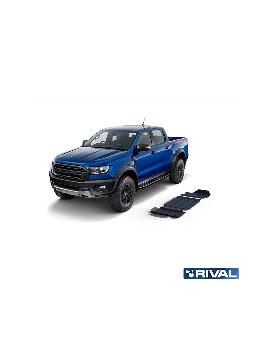 Zestaw osłon stalowych Rival — silnik, skrzynia biegów, reduktor — Ford Ranger Raptor 2019-2022