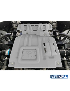 Osłona silnika Rival aluminium 4 mm — Ford Ranger, Ranger Raptor i Everest od 2022, VW Amarok od 2023