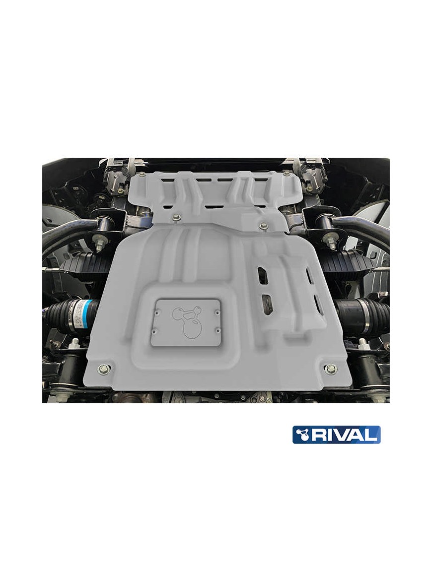 Osłona silnika Rival aluminium 4 mm — Ford Ranger, Ranger Raptor i Everest od 2022, VW Amarok od 2023