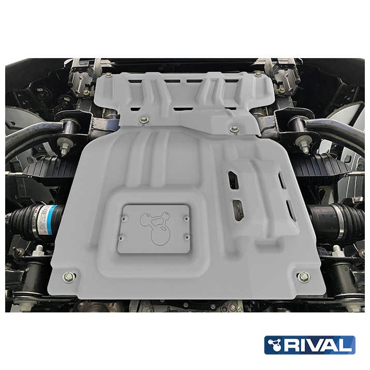 Osłona silnika Rival aluminium 4 mm — Ford Ranger, Ranger Raptor i Everest od 2022, VW Amarok od 2023 - ujęcie 3