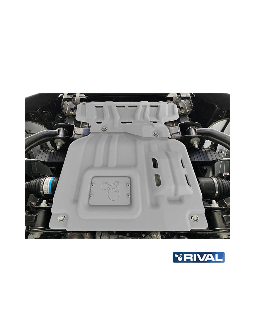 Osłona silnika Rival aluminium 4 mm — Ford Ranger, Ranger Raptor i Everest od 2022, VW Amarok od 2023