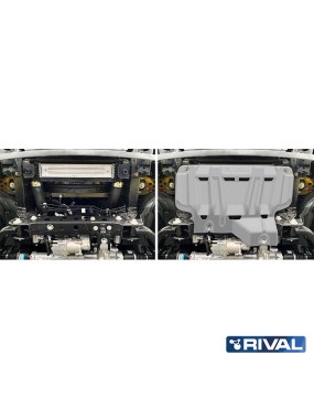 Osłona chłodnicy Rival aluminium 4 mm — Ford Ranger, Ford Everest i Volkswagen Amarok od 2022
