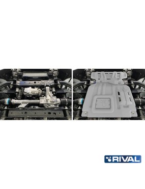 Osłona silnika Rival aluminium 4 mm — Ford Ranger, Ranger Raptor i Everest od 2022, VW Amarok od 2023