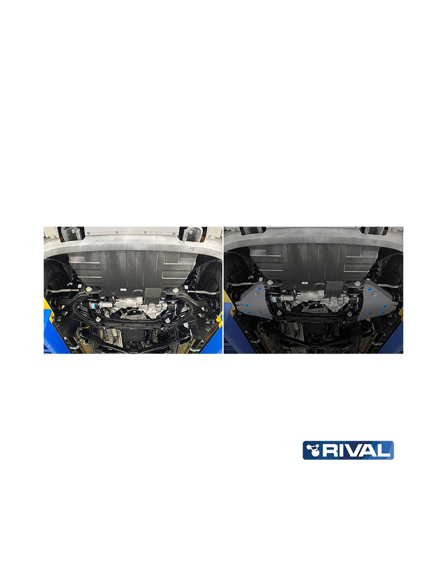 Osłona wahaczy Rival aluminium 6 mm — Ford Ranger i Everest od 2022, Volkswagen Amarok od 2023