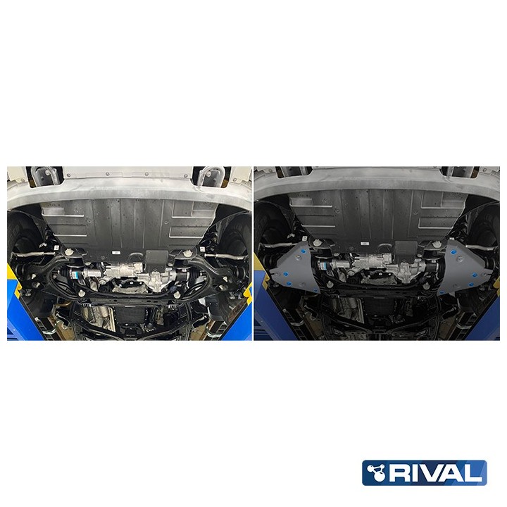 Osłona wahaczy Rival aluminium 6 mm — Ford Ranger i Everest od 2022, Volkswagen Amarok od 2023 - ujęcie 3