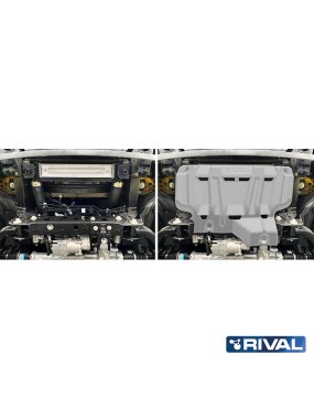 Osłona chłodnicy Rival aluminium 4 mm — Ford Ranger, Ford Everest i Volkswagen Amarok od 2022