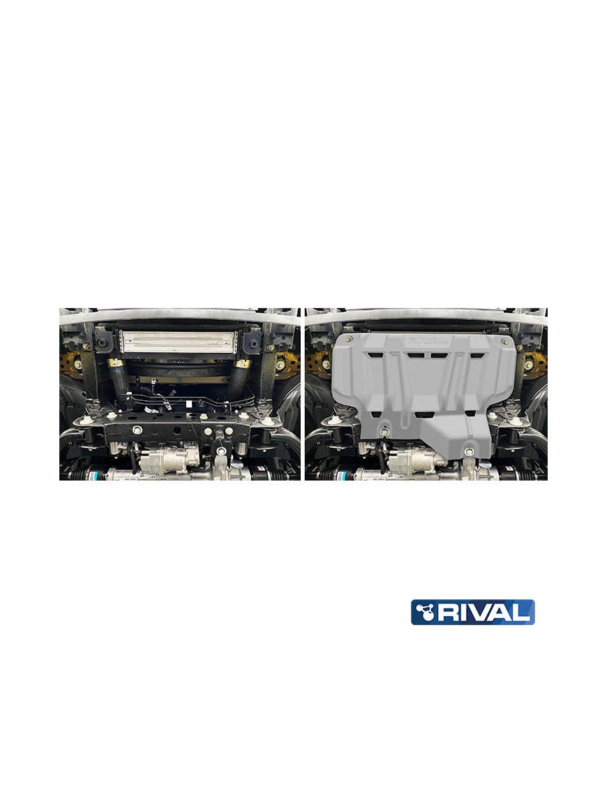 Osłona chłodnicy Rival aluminium 4 mm — Ford Ranger, Ford Everest i Volkswagen Amarok od 2022