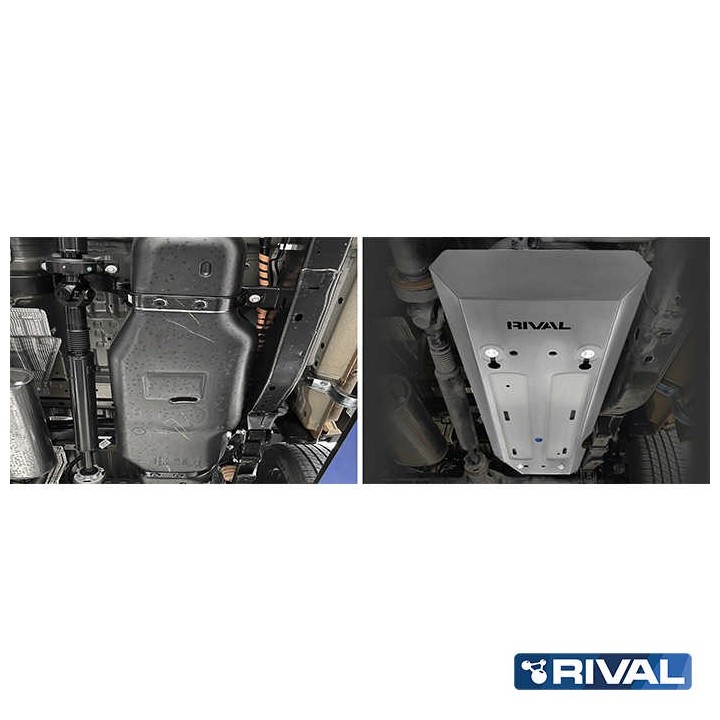 Osłona zbiornika paliwa Rival — aluminium 4 mm — Ford Ranger, Volkswagen Amarok od 2022 - ujęcie 5