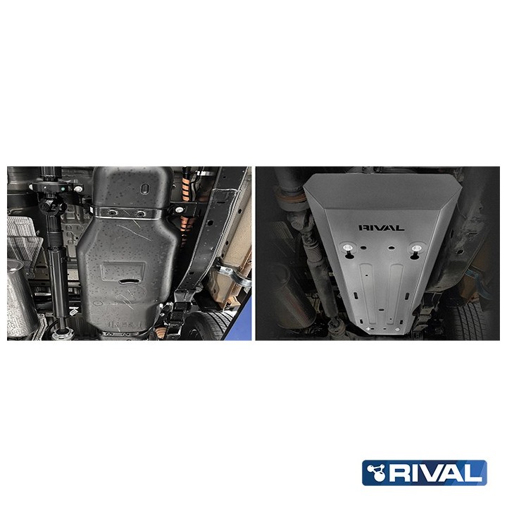 Osłona zbiornika paliwa Rival — aluminium 4 mm — Ford Ranger, Volkswagen Amarok od 2022 - ujęcie 6