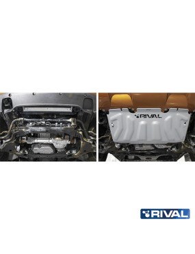 Osłona chłodnicy Rival aluminium 6 mm — Nissan Navara D23/D40, Frontier, Pathfinder R51, Mercedes X-Class