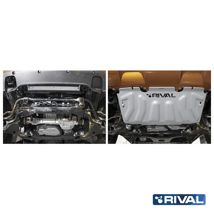 Osłona chłodnicy Rival aluminium 6 mm — Nissan Navara D23/D40, Frontier, Pathfinder R51, Mercedes X-Class - ujęcie 3