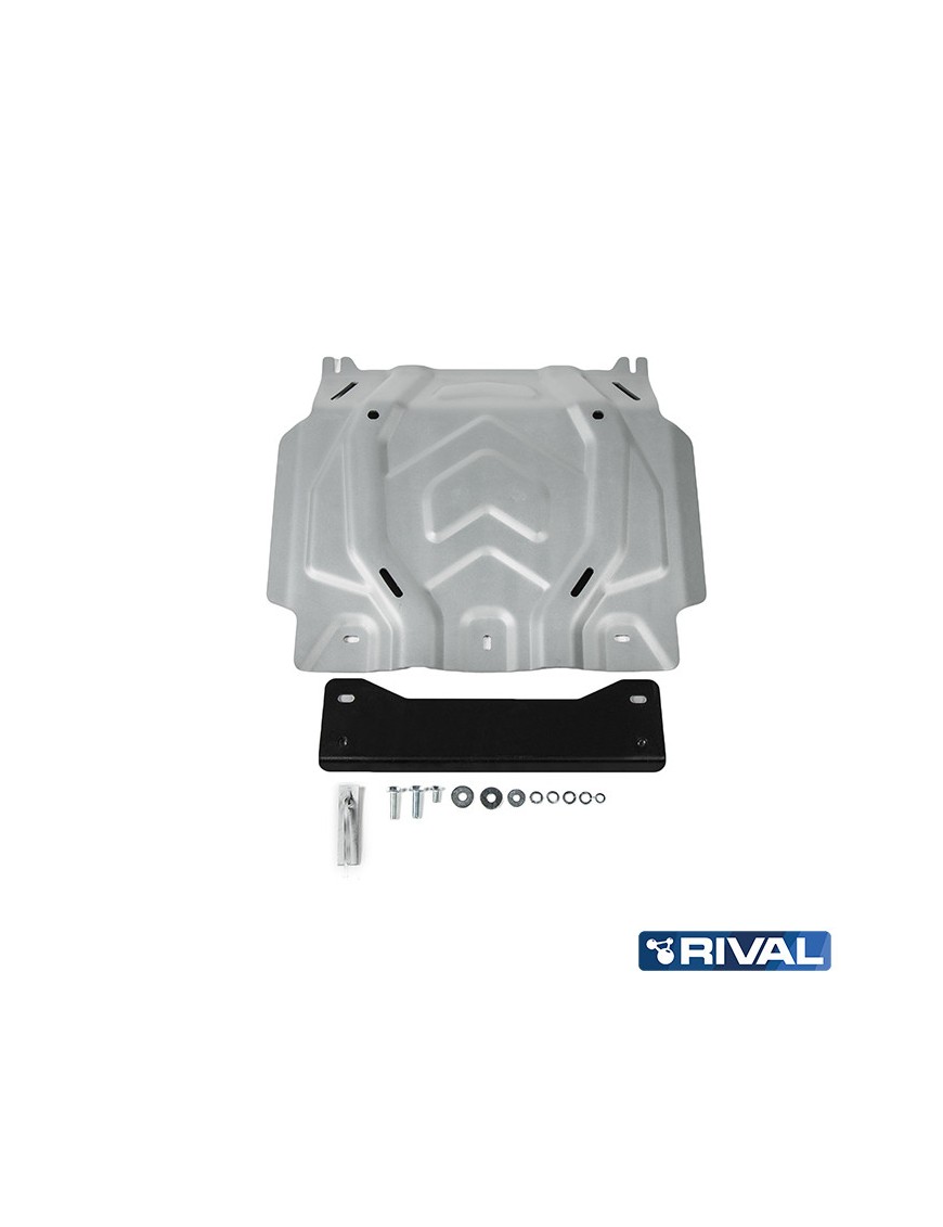 Osłona silnika Rival aluminium 4 mm — Mitsubishi L200 2015-2023, Pajero Sport od 2016, Fiat Fullback 2016-2020