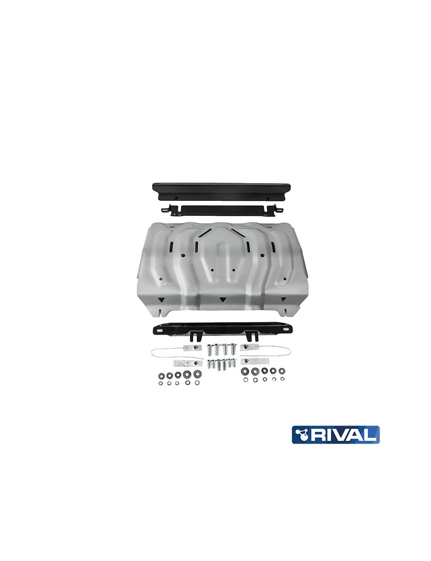 Osłona chłodnicy Rival aluminium 4 mm — Mitsubishi L200 2015-2023, Pajero Sport od 2016, Fiat Fullback 2016-2020