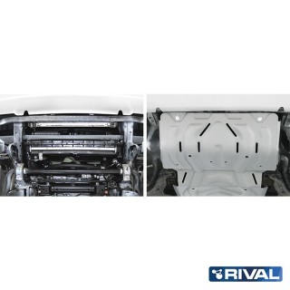 Osłona chłodnicy Rival aluminium 4 mm — Mitsubishi L200 2015-2023, Pajero Sport od 2016, Fiat Fullback 2016-2020 - ujęcie 2