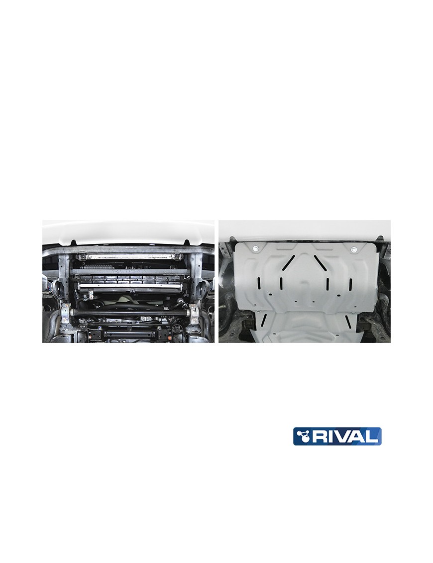 Osłona chłodnicy Rival aluminium 4 mm — Mitsubishi L200 2015-2023, Pajero Sport od 2016, Fiat Fullback 2016-2020