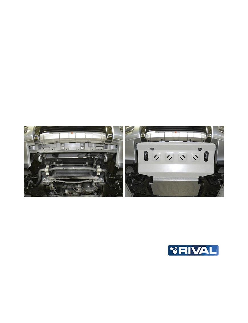 Osłona chłodnicy Rival — aluminium 4 mm — Mitsubishi Pajero IV 2006-2022