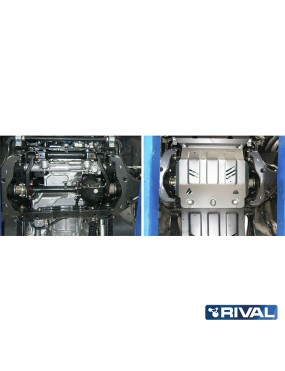 Osłona silnika Rival aluminium 6 mm — Mitsubishi L200 2015-2023, Pajero Sport od 2016, Fiat Fullback 2016-2020