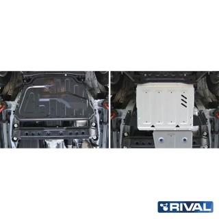 Osłona skrzyni biegów Rival — aluminium 4 mm — Mitsubishi Pajero IV 2006-2022 - ujęcie 2