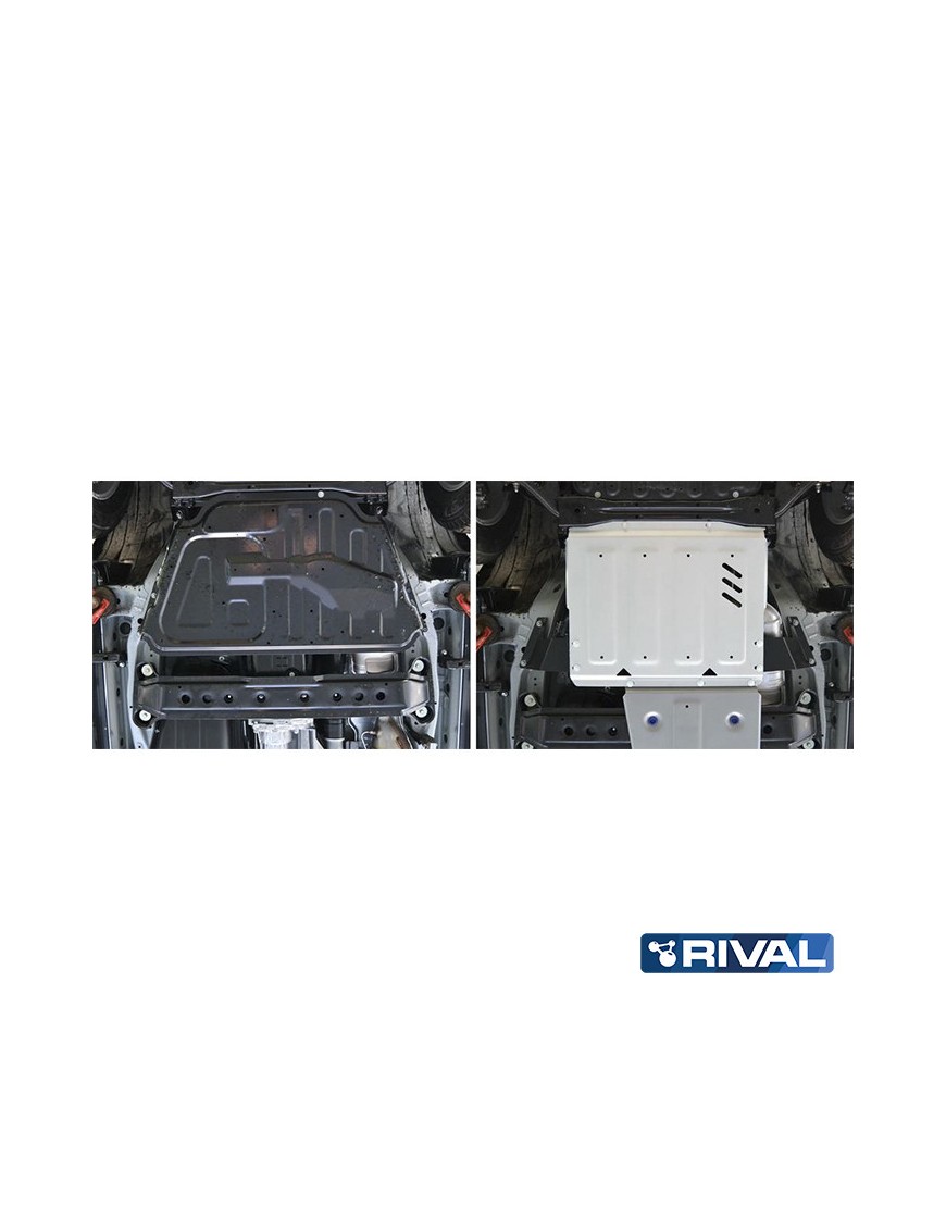 Osłona skrzyni biegów Rival — aluminium 4 mm — Mitsubishi Pajero IV 2006-2022