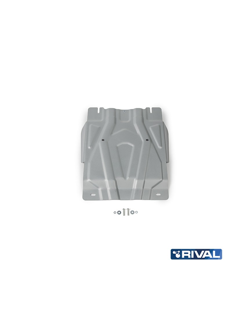 Osłona skrzyni biegów Rival aluminium 4 mm — Mitsubishi L200 2015-2023, Pajero Sport od 2016, Fiat Fullback 2016-2020