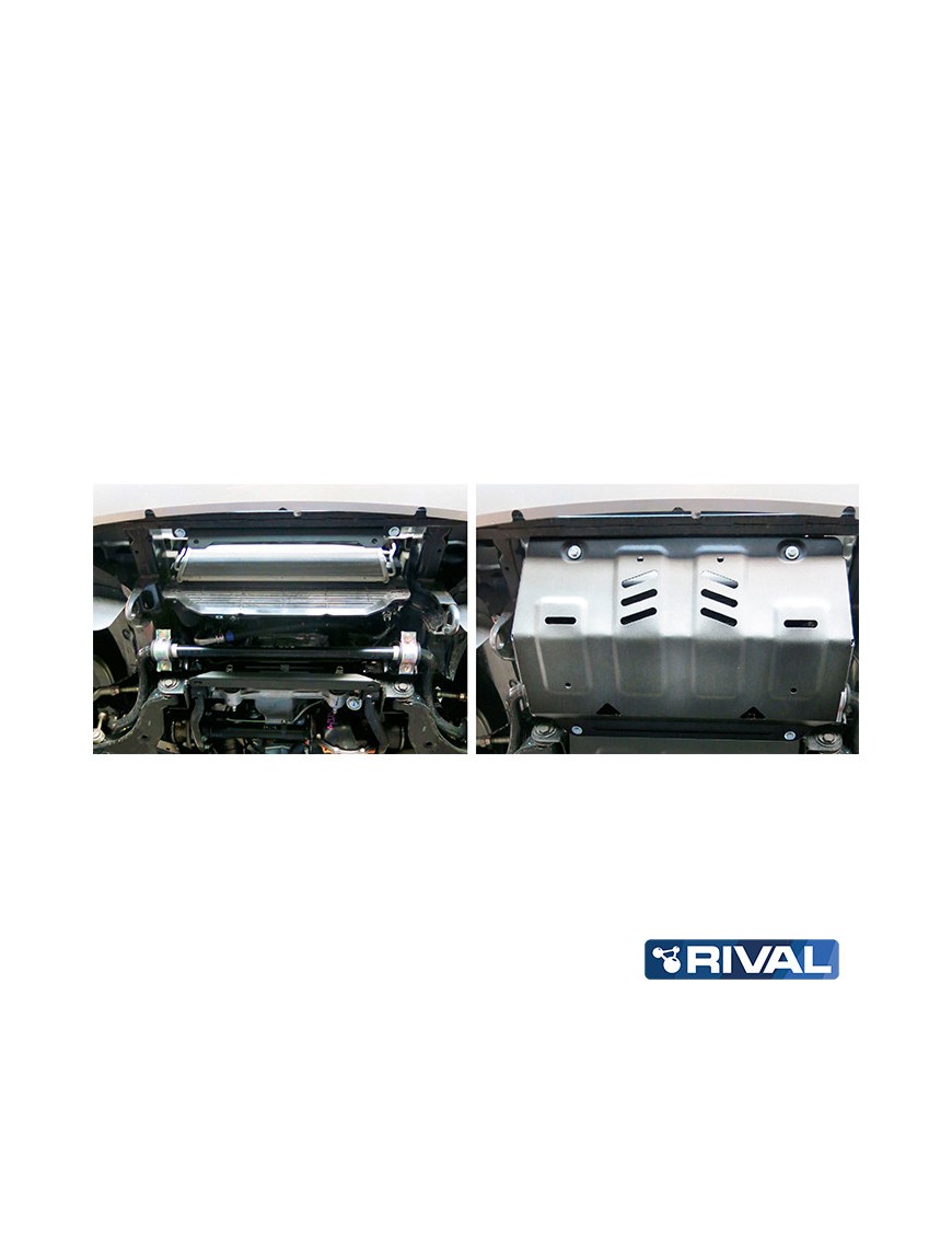 Osłona chłodnicy Rival aluminium 6 mm — Mitsubishi L200 2015-2023, Pajero Sport od 2016, Fiat Fullback 2016-2020