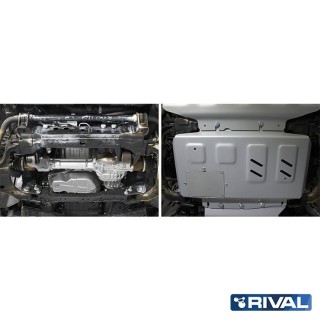 Osłona silnika Rival aluminium 6 mm — Nissan Navara D23/D40, Frontier, Pathfinder R51, Mercedes X-Class - ujęcie 2