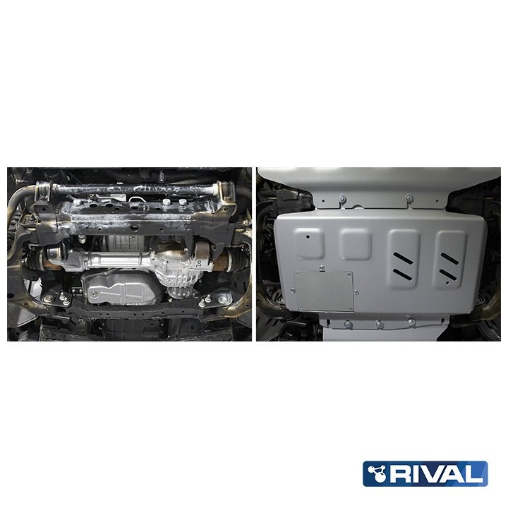 Osłona silnika Rival aluminium 6 mm — Nissan Navara D23/D40, Frontier, Pathfinder R51, Mercedes X-Class - ujęcie 2