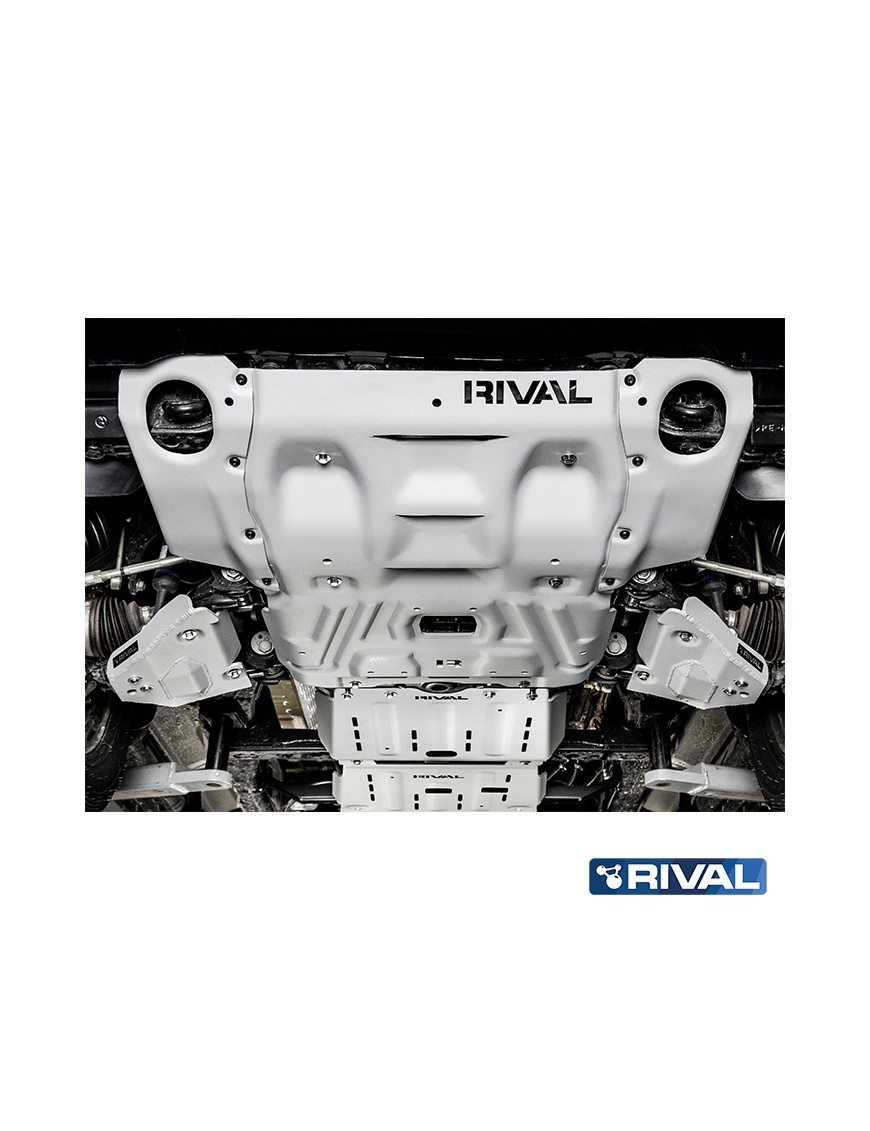 Osłona chłodnicy i silnika Rival aluminium 6 mm — Toyota Hilux od 2017 2.8d / Fortuner
