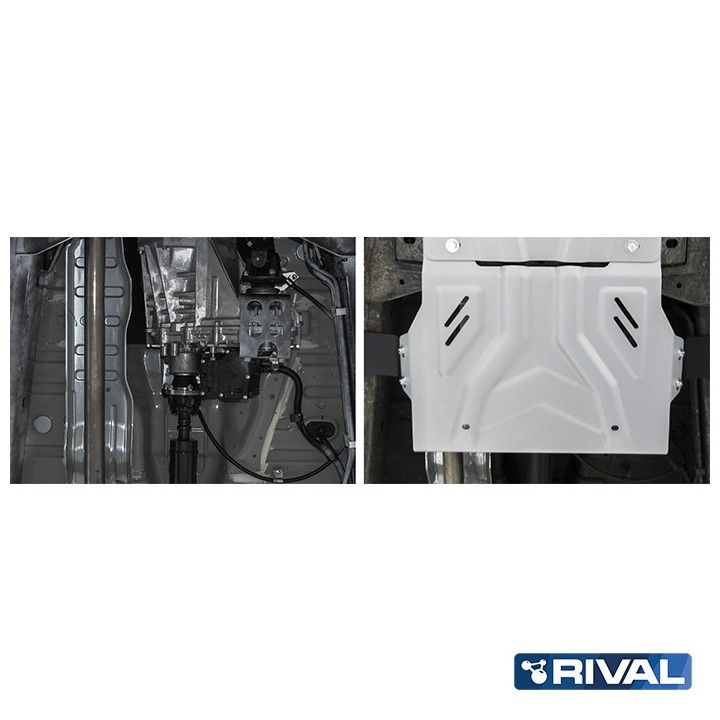 Osłona reduktora Rival aluminium 4 mm — Mitsubishi L200 2015-2023, Pajero Sport od 2016, Fiat Fullback 2016-2020 - ujęcie 2