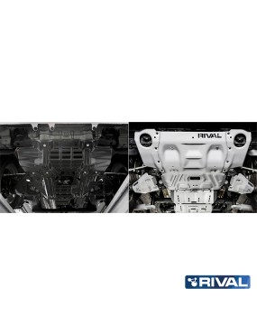Osłona chłodnicy i silnika Rival aluminium 6 mm — Toyota Hilux od 2017 2.8d / Fortuner
