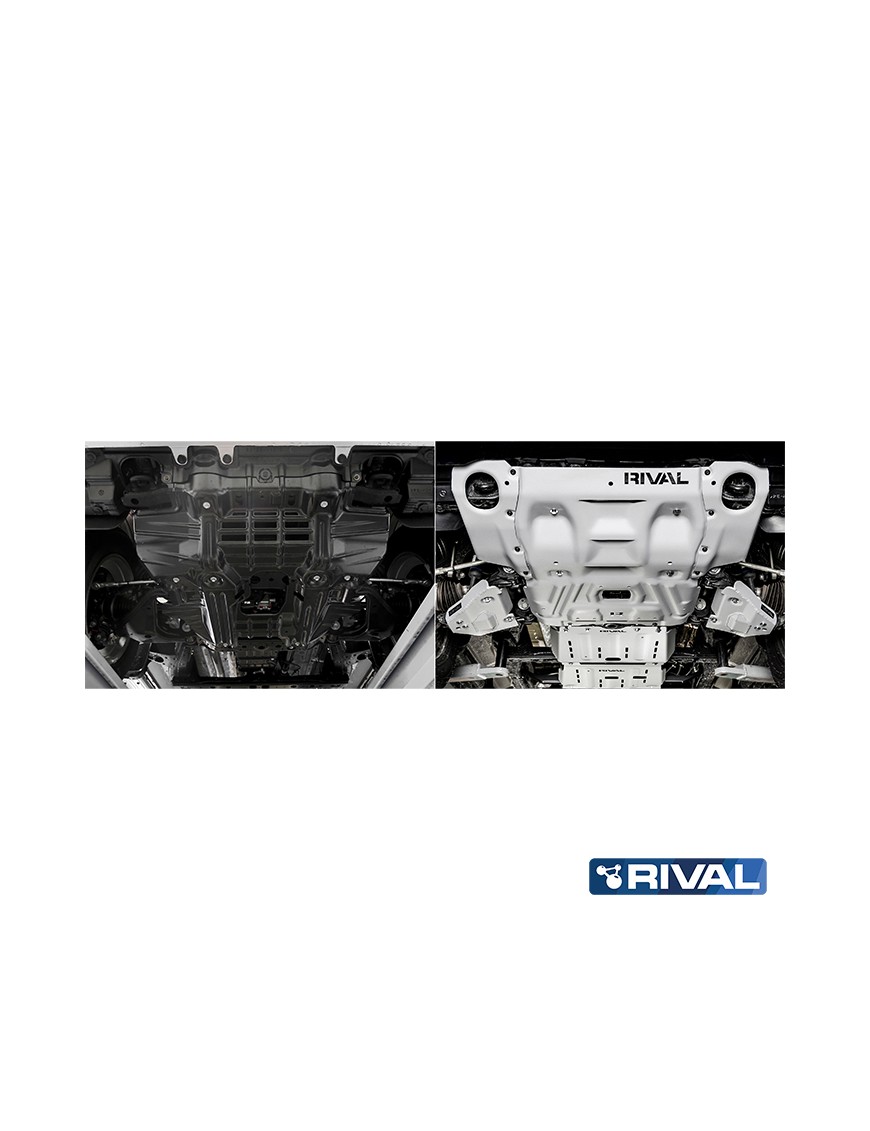 Osłona chłodnicy i silnika Rival aluminium 6 mm — Toyota Hilux od 2017 2.8d / Fortuner