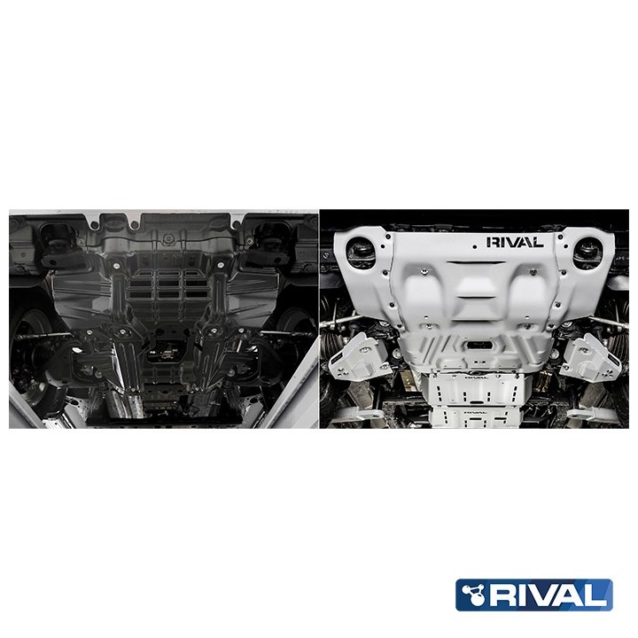 Osłona chłodnicy i silnika Rival aluminium 6 mm — Toyota Hilux od 2017 2.8d / Fortuner - ujęcie 5
