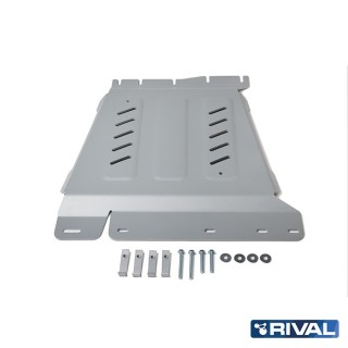 Osłona skrzyni biegów Rival — aluminium 6 mm — Nissan Navara D23 i D40, Frontier, Pathfinder R51